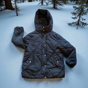 ZERA Youth Kids Size 11-12 Puffer Jacket School Uniform Winter Warm Navy Blue